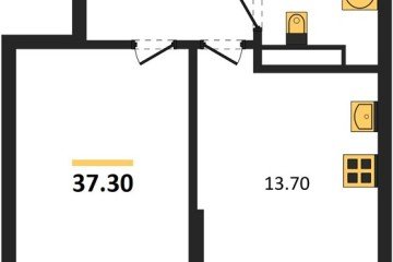 Фото №1: 1-комнатная квартира 37 м² - Краснодар, мкр. Прикубанский внутригородской округ, 