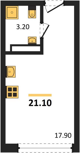 Фото №1: Студия 21 м² - Краснодар, Догма Парк, мкр. Прикубанский внутригородской округ