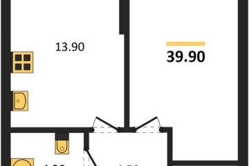 Фото №1: 1-комнатная квартира 39 м² - Краснодар, мкр. Догма Парк, 