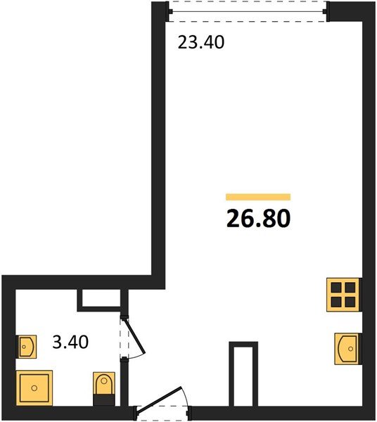 Фото №1: Студия 26 м² - Краснодар, Прикубанский внутригородской округ, мкр. Догма Парк