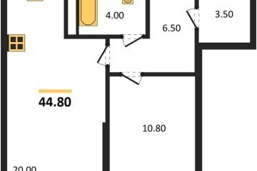 Фото №1: 1-комнатная квартира 44 м² - Краснодар, мкр. Догма Парк, 