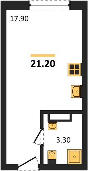 Фото №1: Студия 21 м² - Краснодар, Прикубанский внутригородской округ, мкр. Догма Парк