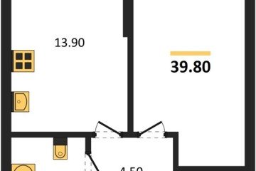 Фото №1: 1-комнатная квартира 39 м² - Краснодар, мкр. Догма Парк, 