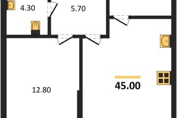 Фото №1: 1-комнатная квартира 45 м² - Краснодар, мкр. Догма Парк, 