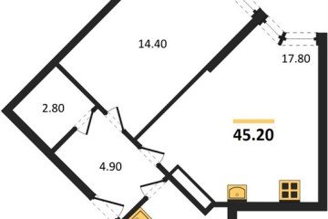 Фото №1: 1-комнатная квартира 45 м² - Краснодар, мкр. Догма Парк, 