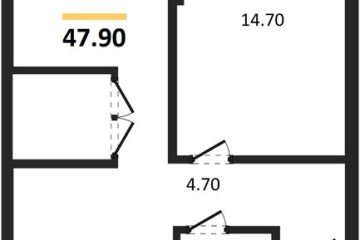 Фото №1: 1-комнатная квартира 47 м² - Краснодар, мкр. Прикубанский внутригородской округ, 