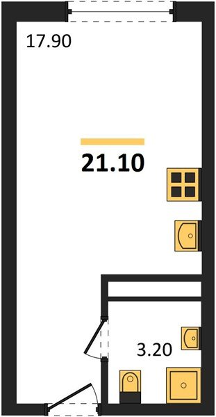 Фото №1: Студия 21 м² - Краснодар, Догма Парк, 