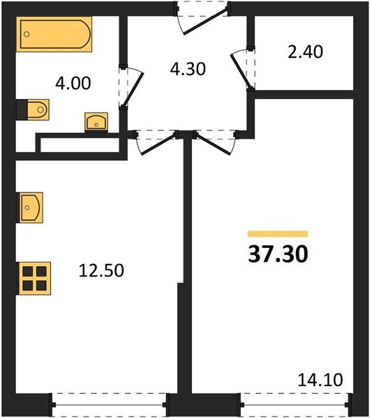 Фото №1: 1-комнатная квартира 37 м² - Краснодар, Догма Парк, мкр. Прикубанский внутригородской округ