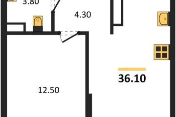 Фото №1: 1-комнатная квартира 36 м² - Краснодар, мкр. Прикубанский внутригородской округ, 