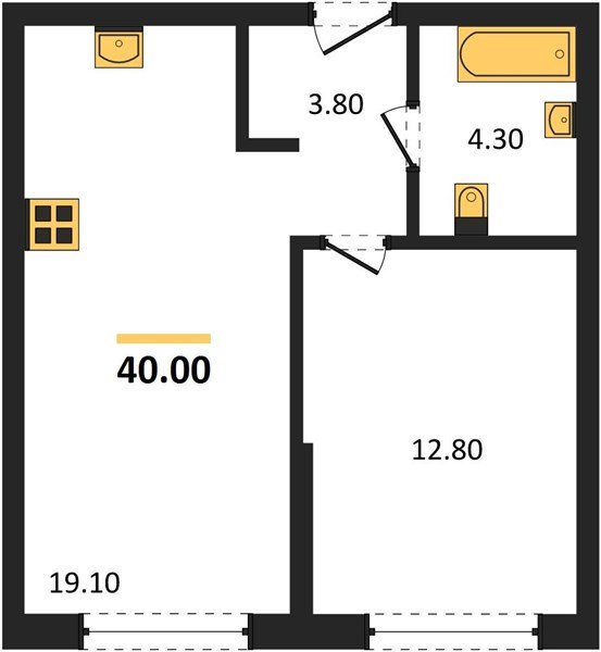 Фото №1: 1-комнатная квартира 40 м² - Краснодар, Догма Парк, мкр. Прикубанский внутригородской округ