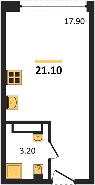 Фото №1: Студия 21 м² - Краснодар, Догма Парк, мкр. Прикубанский внутригородской округ