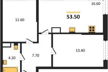 Фото №1: 2-комнатная квартира 53 м² - Краснодар, мкр. Прикубанский внутригородской округ, ул. Марины Цветаевой, 34