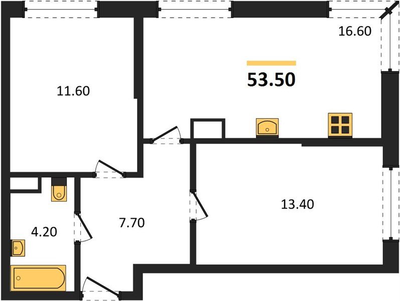Фото №1: 2-комнатная квартира 53 м² - Краснодар, Догма Парк, мкр. Прикубанский внутригородской округ, ул. Марины Цветаевой, 34