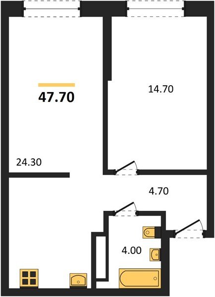 Фото №1: 1-комнатная квартира 47 м² - Краснодар, Догма Парк, мкр. Прикубанский внутригородской округ, ул. Марины Цветаевой, 34