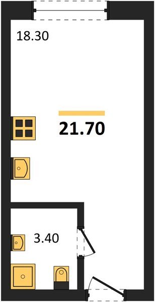 Фото №1: Студия 21 м² - Краснодар, Догма Парк, мкр. Прикубанский внутригородской округ, ул. Марины Цветаевой, 34