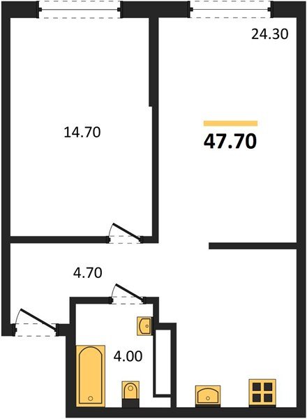 Фото №1: 1-комнатная квартира 47 м² - Краснодар, Догма Парк, мкр. Прикубанский внутригородской округ, ул. Марины Цветаевой, 34