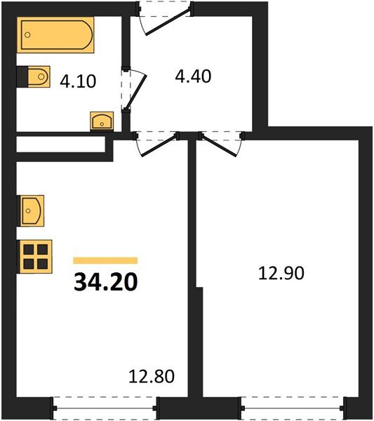 Фото №1: 1-комнатная квартира 34 м² - Краснодар, Догма Парк, мкр. Прикубанский внутригородской округ, ул. Марины Цветаевой, 34