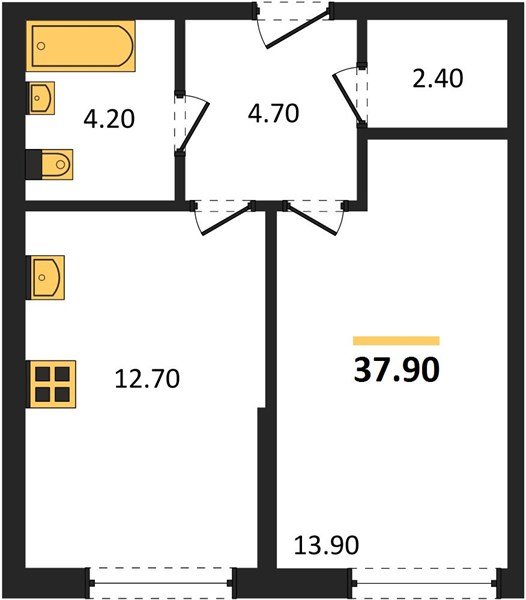 Фото №1: 1-комнатная квартира 37 м² - Краснодар, Догма Парк, мкр. Прикубанский внутригородской округ, ул. Марины Цветаевой, 34
