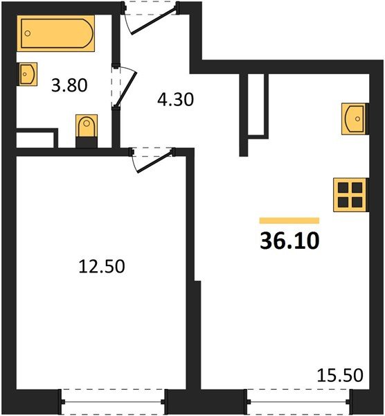 Фото №1: 1-комнатная квартира 36 м² - Краснодар, Догма Парк, мкр. Прикубанский внутригородской округ, ул. Марины Цветаевой, 34