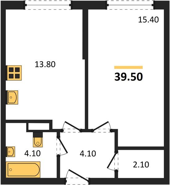 Фото №1: 1-комнатная квартира 39 м² - Краснодар, Догма Парк, мкр. Прикубанский внутригородской округ, ул. Марины Цветаевой, 34
