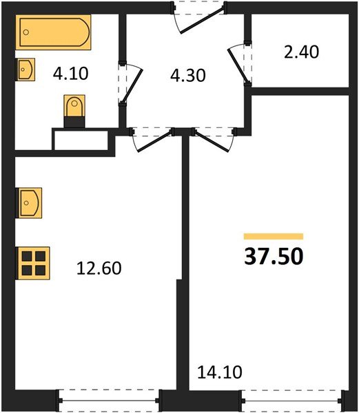 Фото №1: 1-комнатная квартира 37 м² - Краснодар, Догма Парк, мкр. Прикубанский внутригородской округ, ул. Марины Цветаевой, 34