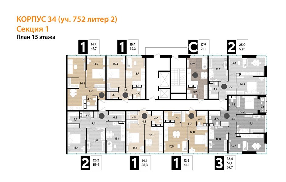Фото №8: Студия 21 м² - Краснодар, Догма Парк, мкр. Прикубанский внутригородской округ, ул. Марины Цветаевой, 34