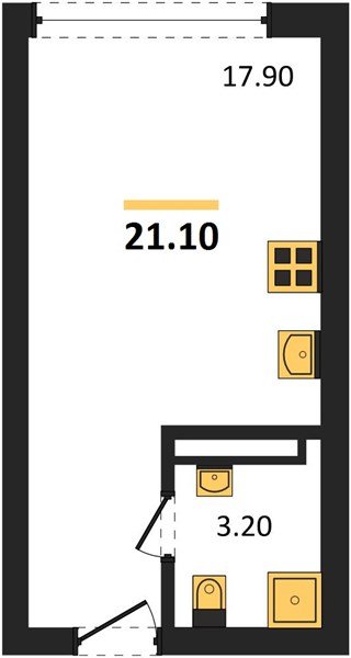 Фото №1: Студия 21 м² - Краснодар, Догма Парк, 