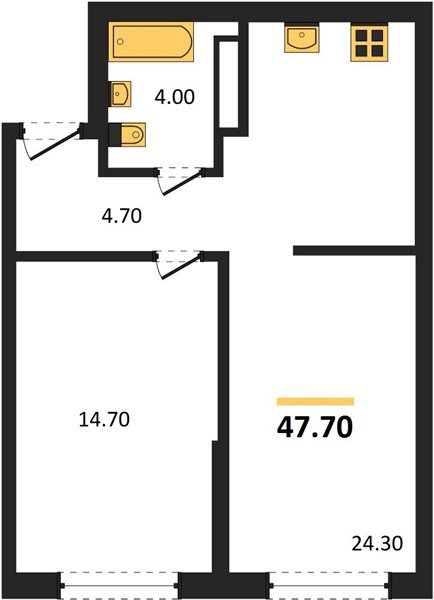 Фото №1: 1-комнатная квартира 47 м² - Краснодар, Прикубанский внутригородской округ, мкр. Догма Парк, ул. Марины Цветаевой, 33