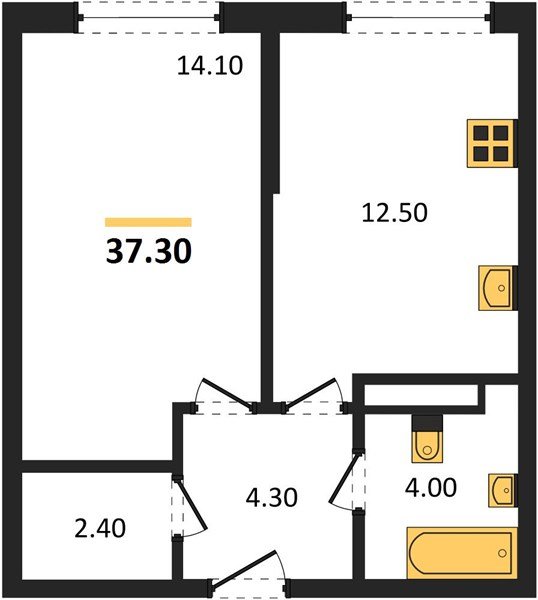 Фото №1: 1-комнатная квартира 37 м² - Краснодар, Прикубанский внутригородской округ, мкр. Догма Парк, ул. Марины Цветаевой, 33