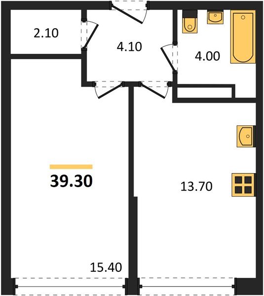 Фото №1: 1-комнатная квартира 39 м² - Краснодар, Прикубанский внутригородской округ, мкр. Догма Парк, ул. Марины Цветаевой, 33