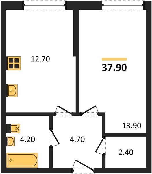 Фото №1: 1-комнатная квартира 37 м² - Краснодар, Догма Парк, мкр. Прикубанский внутригородской округ, ул. Марины Цветаевой, 35