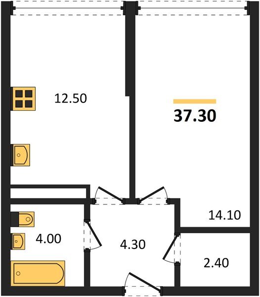 Фото №1: 1-комнатная квартира 37 м² - Краснодар, Догма Парк, мкр. Прикубанский внутригородской округ, ул. Марины Цветаевой, 35