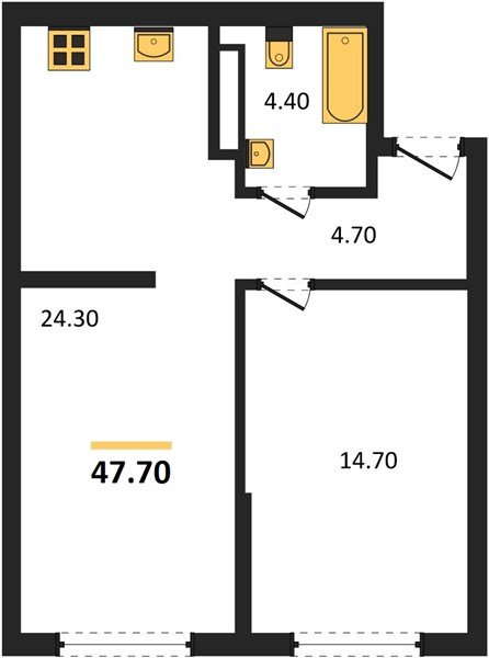 Фото №1: 1-комнатная квартира 47 м² - Краснодар, Догма Парк, мкр. Прикубанский внутригородской округ, ул. Марины Цветаевой, 35
