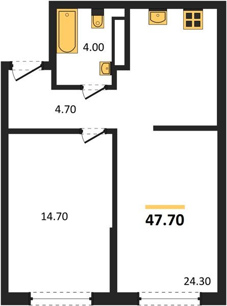 Фото №1: 1-комнатная квартира 47 м² - Краснодар, Догма Парк, мкр. Прикубанский внутригородской округ, ул. Марины Цветаевой, 35