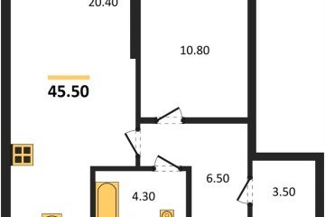 Фото №1: 1-комнатная квартира 45 м² - Краснодар, мкр. Прикубанский внутригородской округ, ул. Марины Цветаевой, 35