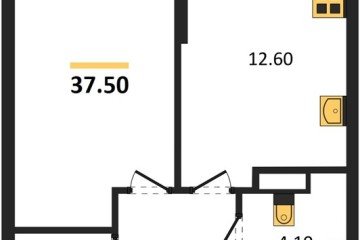 Фото №1: 1-комнатная квартира 37 м² - Краснодар, мкр. Прикубанский внутригородской округ, ул. Марины Цветаевой, 35