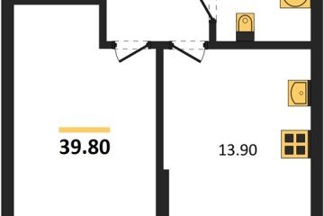 Фото №1: 1-комнатная квартира 39 м² - Краснодар, мкр. Прикубанский внутригородской округ, ул. Марины Цветаевой, 35