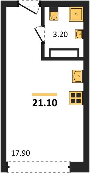 Фото №1: Студия 21 м² - Краснодар, Догма Парк, 