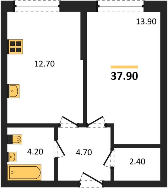Фото №1: 1-комнатная квартира 37 м² - Краснодар, Прикубанский внутригородской округ, мкр. Догма Парк, ул. Марины Цветаевой, 36