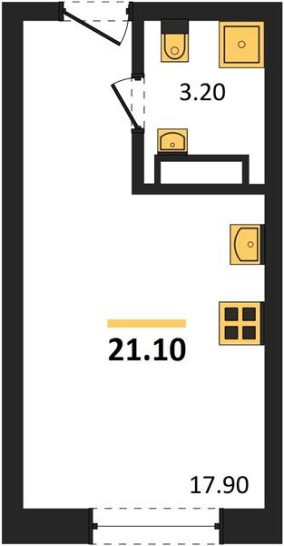 Фото №1: Студия 21 м² - Краснодар, Прикубанский внутригородской округ, мкр. Догма Парк, ул. Марины Цветаевой, 36