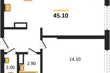Фото №1: 1-комнатная квартира 45 м² - Краснодар, мкр. Догма Парк, ул. Марины Цветаевой, 36