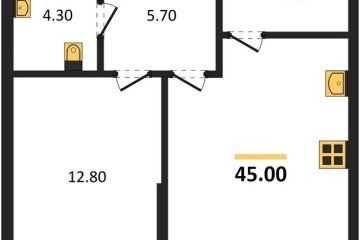 Фото №1: 1-комнатная квартира 45 м² - Краснодар, мкр. Догма Парк, ул. Марины Цветаевой, 36