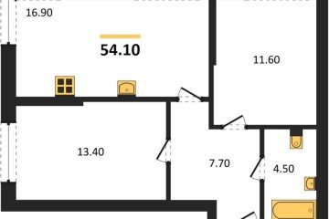 Фото №1: 2-комнатная квартира 54 м² - Краснодар, мкр. Догма Парк, ул. Марины Цветаевой, 36
