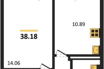 Фото №1: 1-комнатная квартира 38 м² - Краснодар, мкр. жилой комплекс Квартал № 6, 