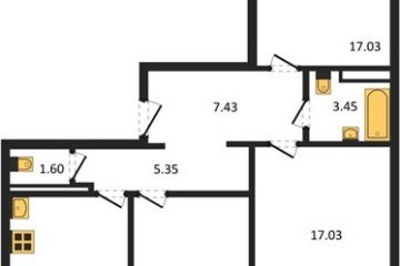 Фото №1: 3-комнатная квартира 85 м² - Краснодар, мкр. жилой комплекс Квартал № 6, 