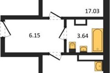 Фото №1: 1-комнатная квартира 46 м² - Краснодар, мкр. жилой комплекс Квартал № 6, 