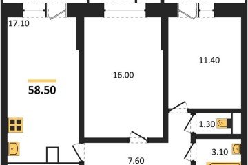 Фото №1: 2-комнатная квартира 59 м² - Краснодар, мкр. 9-й километр, ул. Ярославская, 115к2