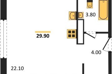 Фото №1: Студия 30 м² - Краснодар, мкр. жилой комплекс Самолёт-6, 