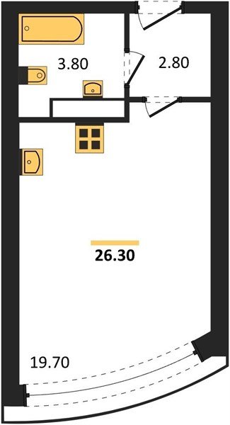 Фото №1: Студия 26 м² - Краснодар, Прикубанский внутригородской округ, мкр. жилой комплекс Самолёт-6