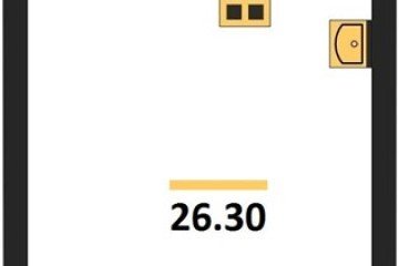 Фото №1: Студия 26 м² - Краснодар, мкр. жилой комплекс Самолёт-6, 